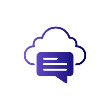 Bulut hesaplama simgesi vektör illüstrasyonu