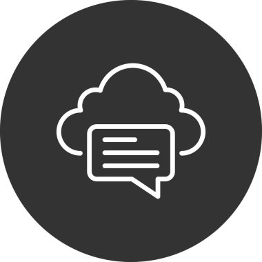 Bulut simgesinin vektör illüstrasyonu