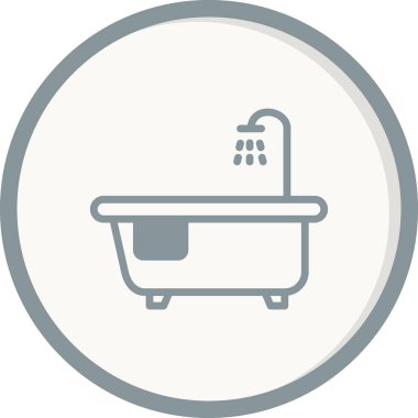 Küvet. Web simgesi basit tasarım