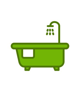 Küvet ikonu vektör illüstrasyonu