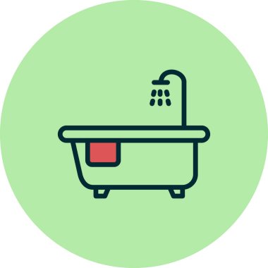 Küvet ikonu vektör illüstrasyonu