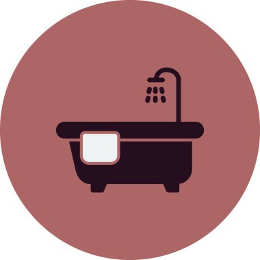 Banyo. Web simgesi basit illüstrasyon
