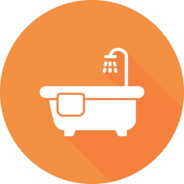 Küvet ikonu vektör illüstrasyonu