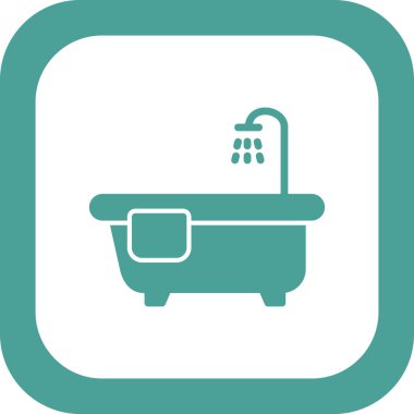 duş simgesi, vektör illüstrasyonu