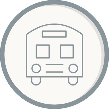 Otobüs. Web simgesi basit illüstrasyon