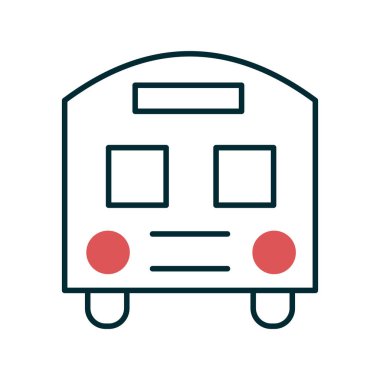 bus simgesi vektör illüstrasyonu