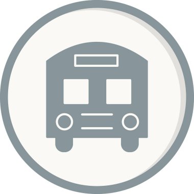 Otobüs. Web simgesi basit illüstrasyon