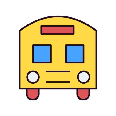 bus simgesi vektör illüstrasyonu