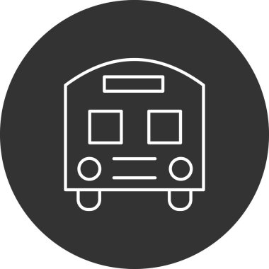 otobüs simge vektör çizim