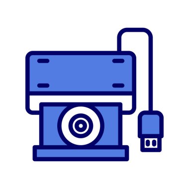 kamera simgesi vektör illüstrasyonu