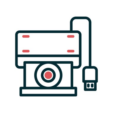 kamera simgesi vektör illüstrasyonu