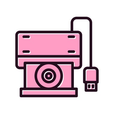 kamera simgesi vektör illüstrasyonu