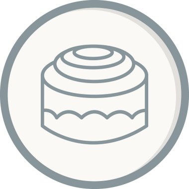 Kek. Web simgesi basit illüstrasyon