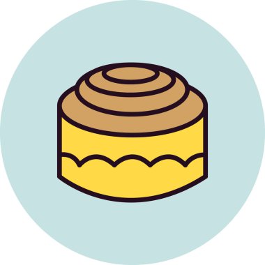 Kek. Web simgesi basit illüstrasyon