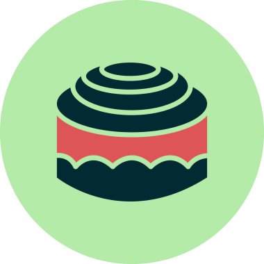 Kek. Web simgesi basit illüstrasyon