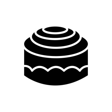 Pasta simgesi vektörü web ve mobil uygulama tasarımınız için beyaz arkaplanda izole edildi, pastane logosu kavramı