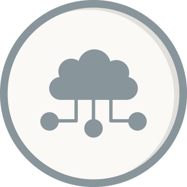 Bulut. Web simgesi basit illüstrasyon