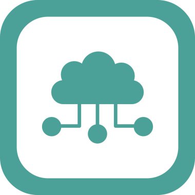 bulut hesaplama simgesi, vektör illüstrasyonu