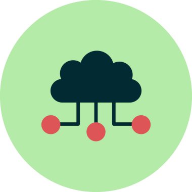 bulut hesaplama simgesi, vektör illüstrasyonu