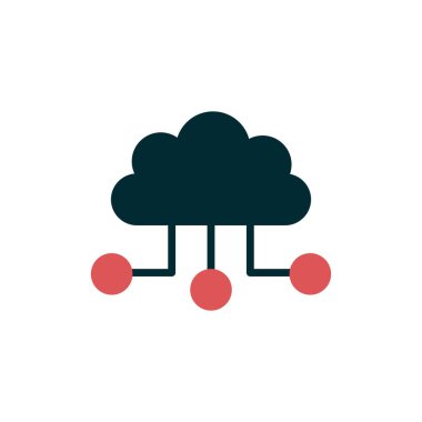 Bulut hesaplama simgesi vektör illüstrasyonu