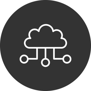 Bulut. Web simgesi basit illüstrasyon