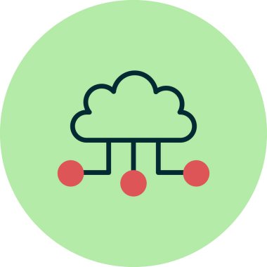 bulut hesaplama simgesi, vektör illüstrasyonu