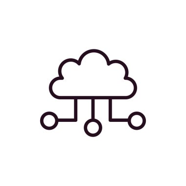 Bulut hesaplama simgesi vektör illüstrasyonu