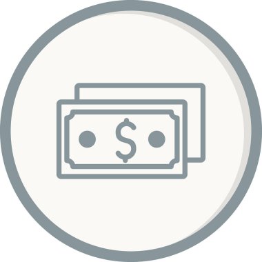 Dolar. Web simgesi basit illüstrasyon