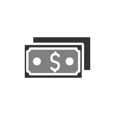 para simgesi vektörü web ve mobil uygulama tasarımı için beyaz arkaplanda izole edildi, nakit logosu konsepti