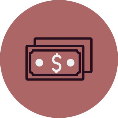 Para simgesinin vektör illüstrasyonu