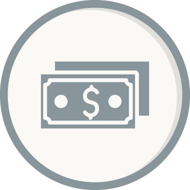 Dolar. Web simgesi basit illüstrasyon