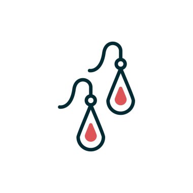 Küpe çizgisi simgesi tasarımı