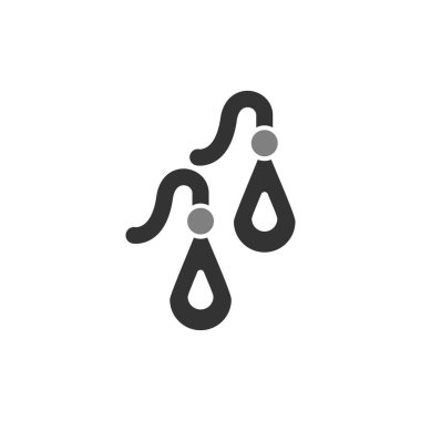 Küpe vektör çizgisi simgesi tasarımı