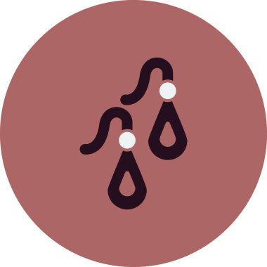 Küpe vektör çizgisi simgesi tasarımı