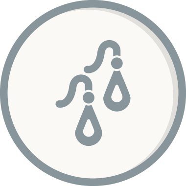 Küpe vektör çizgisi simgesi tasarımı