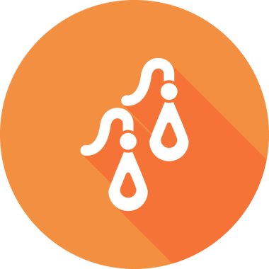 Küpe vektör çizgisi simgesi tasarımı