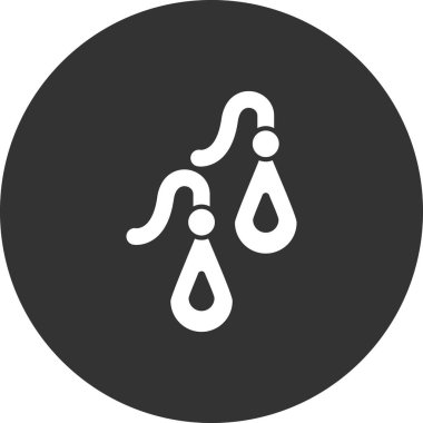 Küpe vektör çizgisi simgesi tasarımı