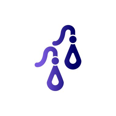 Küpe vektör çizgisi simgesi tasarımı