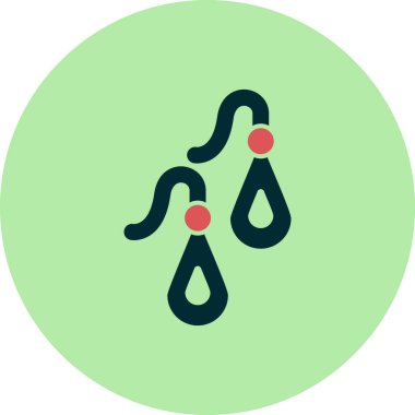 Küpe vektör çizgisi simgesi tasarımı