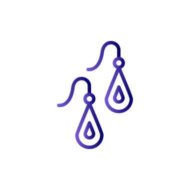 Küpe vektör çizgisi simgesi tasarımı