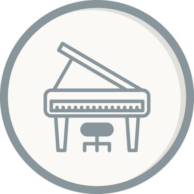 Modern Büyük Piyano ikonunun vektör illüstrasyonu