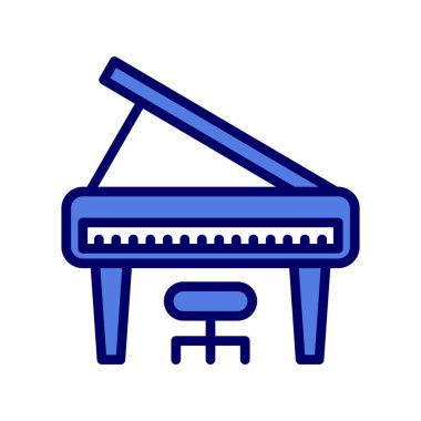 Modern Büyük Piyano ikonunun vektör illüstrasyonu