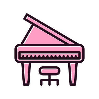 Modern Büyük Piyano ikonunun vektör illüstrasyonu