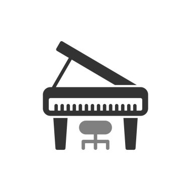 Modern Büyük Piyano ikonunun vektör illüstrasyonu