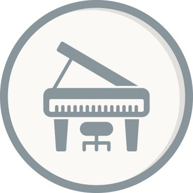 Büyük Piyano. Web simgesi basit tasarım