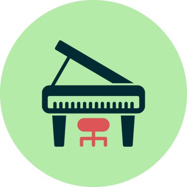 Büyük Piyano. Web simgesi basit tasarım