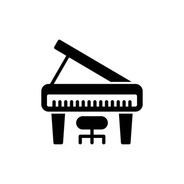 Büyük Piyano. Web simgesi basit tasarım