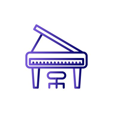 Büyük Piyano. Web simgesi basit tasarım