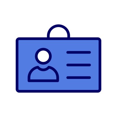 ID kart simgesi vektör illüstrasyonu 