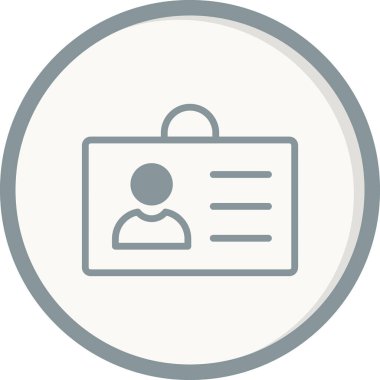 ID kart simgesi vektör illüstrasyonu 